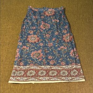 Floral Blue and Pink Women's Skirt